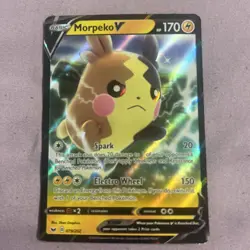 Pokemon TCG Shining Fates Morpeko V 37/72 Full Art Holo Ultra Rare Card NM 2021 - Image 2