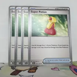 Super Potion 158/159 - Play Set (x4) - Pokemon TCG: Journey Together NM - Image 1
