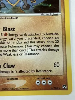 2007 Pokemon EX Power Keepers Armaldo Holo #3/108 - Image 5