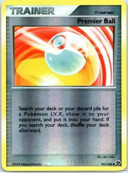Pokemon TCG 2008 Great Encounters Premier Ball 101/106 Reverse Holo - Image 1