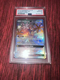 Pokemon 2019 S & M FA Xurkitree GX Holo Hidden Fates #SV58 PSA Mint 10 - Image 1