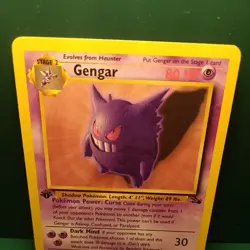 Pokemon Gengar 20/62 Fossil 1st edition dark stamp regular non holographic - Image 2