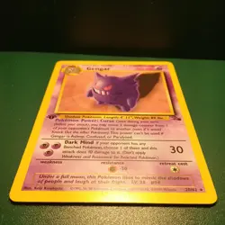 Pokemon Gengar 20/62 Fossil 1st edition dark stamp regular non holographic - Image 3