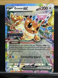Pokemon TCG Eevee EX 075/131 (Prismatic Evolutions Stamped) Surprise Box Promo - Image 1