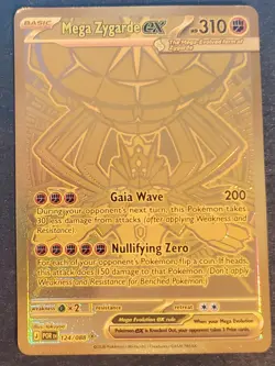 Pokemon Mega Zygarde ex Gold Hyper Rare 124/088 Perfect Order - Please READ - Image 1