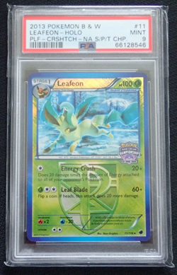 PSA 9 LEAFEON 11/116 NA STATE CROSSHATCH PROMO POKEMON BLACK WHITE PLASMA FREEZE - Image 1