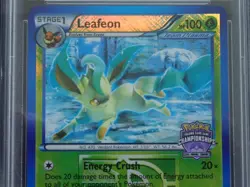 PSA 9 LEAFEON 11/116 NA STATE CROSSHATCH PROMO POKEMON BLACK WHITE PLASMA FREEZE - Image 4
