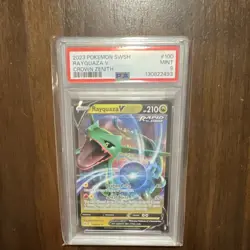 Pokemon Rayquaza V 100/159 Crown Zenith Ultra Rare Holo PSA 9 210 HP - Image 1