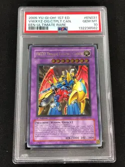 Yugioh 2005 VWXYZ Dragon Catapult Cannon 1st EEN-EN031 PSA 10 Ultimate Rare - Image 1
