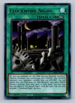 Clockwork Night (PUR) RA03-EN071 Quarter Century Bonanza Yu-Gi-Oh NM - Image 1