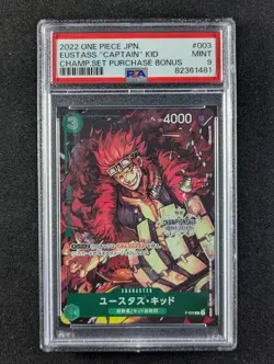 2022 One Piece EUSTASS "CAPTAIN" KID #P-003 Champ. Set Purchase Bonus JPN PSA 9 - Image 1