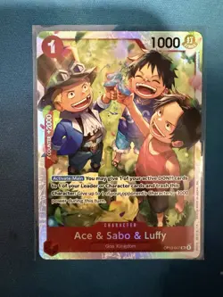 • Ace & Sabo & Luffy • OP13-007 SR Carrying On His Will Holo Foil One Piece TCG - Image 1