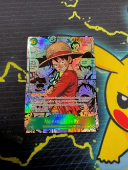 One Piece English #OP13-118 Monkey D Luffy Manga Alternate Art Secret Rare - Image 2