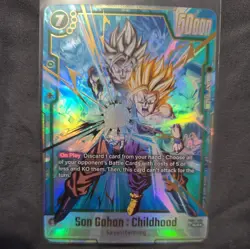 Dragon Ball Fusion World Son Gohan Childhood SCR FB01-140 Alt Art NM Holo - Image 2