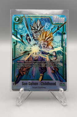 Dragon Ball Fusion World Son Gohan Childhood SCR FB01-140 Alt Art NM Holo - Image 1