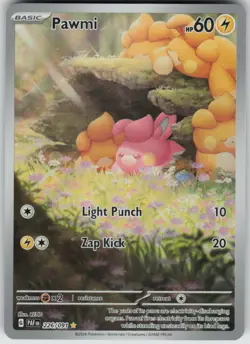 Pokemon Pawmi Illustration Rare SV: Paldean Fates 226/091 NM - Image 1