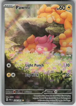 Pokemon Pawmi Illustration Rare SV: Paldean Fates 226/091 NM - Image 1