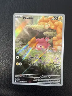 Pawmi 226/091 Pokemon Paldean Fates SV Illustration Rare Pokemon NM - B - Image 1