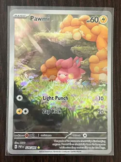 Pawmi 226/091 Illustration Rare Paldean Fates Pokemon NM - Image 1