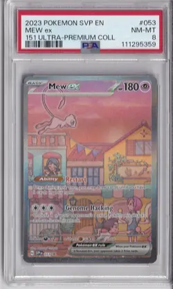 Pokemon 2023 SVP en 151 Ultra Premium Mew EX Collection #053 PSA 8 NM-MT - Image 1