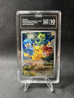 Pokemon Pikachu SVP 027 Paldea Evolved ETB Black Star Promo TAG 10 Graded Card - Image 1