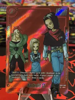 Dragon Ball Super Card Game SB01-003 Manga Booster Android 17 Alt Art - Image 1