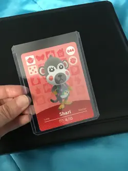 Animal Crssing Amiibo Card New Horizons #44 Shari *MINT* - Image 1