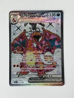 Pokemon Charizard ex Ultra Rare EX Holo SV03: Obsidian Flames 215/197 Card - Image 1