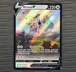 Arceus V SWSH204 Promo Card From Arceus Figure Collection Holo Pokemon Card NM - Image 1