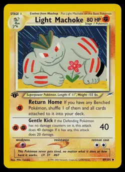 Pokemon Card - Light Machoke Neo Destiny 49/105 Uncommon 1st Edition - Image 1