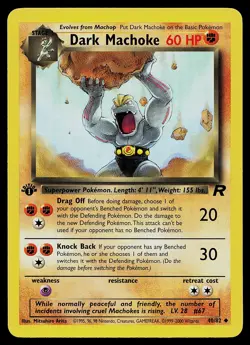 Pokemon Card - Dark Machoke Team Rocket 40/82 Uncommon 1st Edition - Image 1