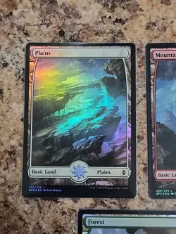 (x5) Basic Lands MTG (Full Art FOIL) BFZ Near Mint Never Played Commander Ready - Image 3
