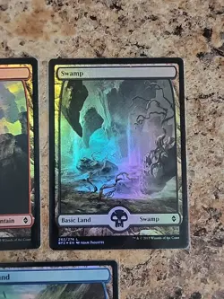(x5) Basic Lands MTG (Full Art FOIL) BFZ Near Mint Never Played Commander Ready - Image 5