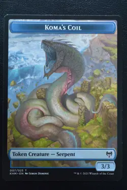 Magic The Gathering MTG KOMA'S COIL TOKEN Kaldheim LP Lightly Played - Image 1