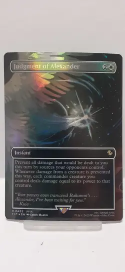 JUDGMENT OF ALEXANDER (BORDERLESS) FOIL - COMMANDER: FINAL FANTASY MTG MAGIC - Image 1