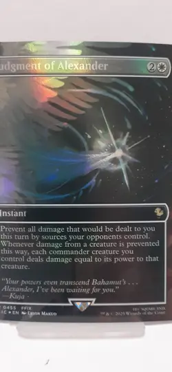JUDGMENT OF ALEXANDER (BORDERLESS) FOIL - COMMANDER: FINAL FANTASY MTG MAGIC - Image 4