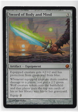 Sword of Body and Mind Scars of Mirrodin Regular (HP) 208/249 - Image 1