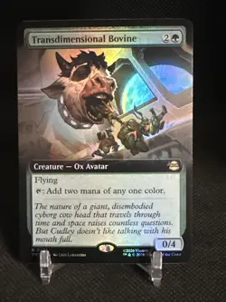 Transdimensional Bovine (Extended Art Foil) Rare MTG Ninja Turtles - Image 1