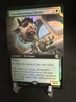 Transdimensional Bovine (Extended Art Foil) Rare MTG Ninja Turtles - Image 2