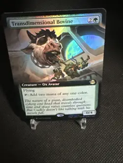 Transdimensional Bovine (Extended Art Foil) Rare MTG Ninja Turtles - Image 4