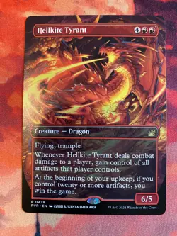 MTG Ravnica Remastered Hellkite Tyrant Borderless Anime - Image 1