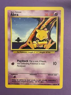 Pokemon TCG Base Set Abra & Kadabra Vintage 1999 WOTC - Image 2