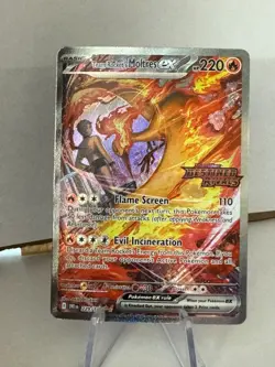 Pokemon Destined Rivals Stamped Promo - Team Rocket's Moltres EX #229/182 - Image 1