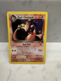Pokemon TCG Dark Charizard 4/82 Team Rocket Holo WOTC VTG MP minus - ungraded - Image 1