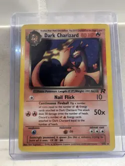 Pokemon TCG Dark Charizard 4/82 Team Rocket Holo WOTC VTG MP minus - ungraded - Image 2
