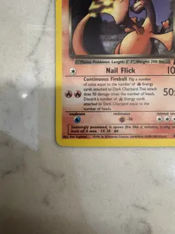 Pokemon TCG Dark Charizard 4/82 Team Rocket Holo WOTC VTG MP minus - ungraded - Image 5