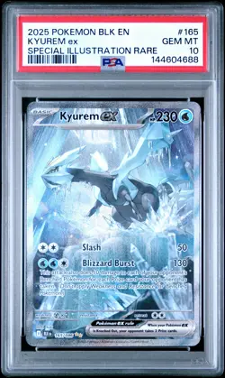 2025 POKEMON BLK EN-BLACK BOLT SPECIAL ILLUSTRATION RARE #165 KYUREM EX PSA 10 - Image 1