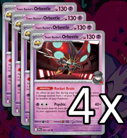 4x Team Rocket's Orbeetle 089/182 - SV10: Destined Rivals - Pokemon TCG - Image 1