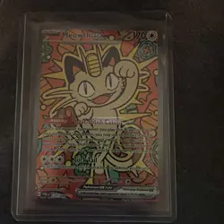 Pokemon TCG Meowth EX 121/88 SIR Special Illustration Rare Perfect Order POR 121 - Image 1