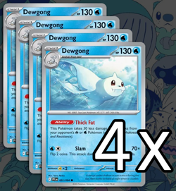 4x Dewgong 022/094 - ME02: Phantasmal Flames - Pokemon TCG - Image 1